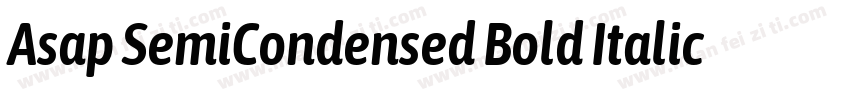 Asap SemiCondensed Bold Italic字体转换